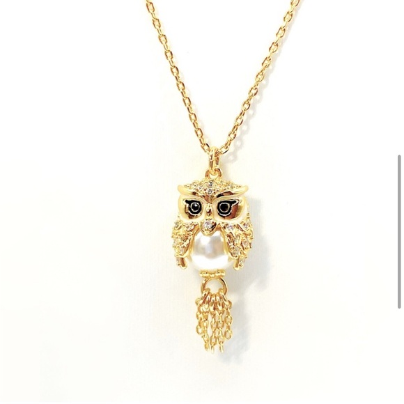 Kate Spade Hoot Owl Pendant‎ Necklace Limited Edition NWT - Picture 1 of 7